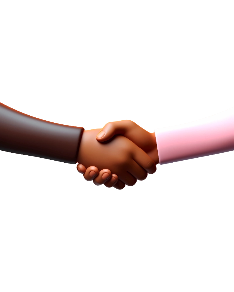 Illustration of to people shaking hands